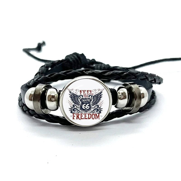 Bracelet en cuir Johnny Hallyday - Photo route 66 15 modèles | Johnny Hallyday Fanclub