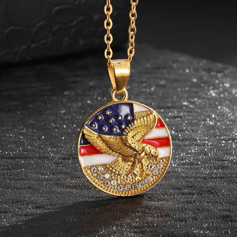 Pendentif Johnny Hallyday – Acier Inoxydable Doré, Rectangle, Sans Emballage