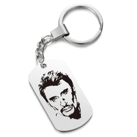 Porte-clés plaque Johnny Hallyday 3 modèles | Johnny Hallyday Fanclub