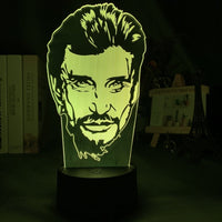 Lampe LED Johnny Hallyday #3 - 7 couleurs | Johnny Hallyday Fanclub