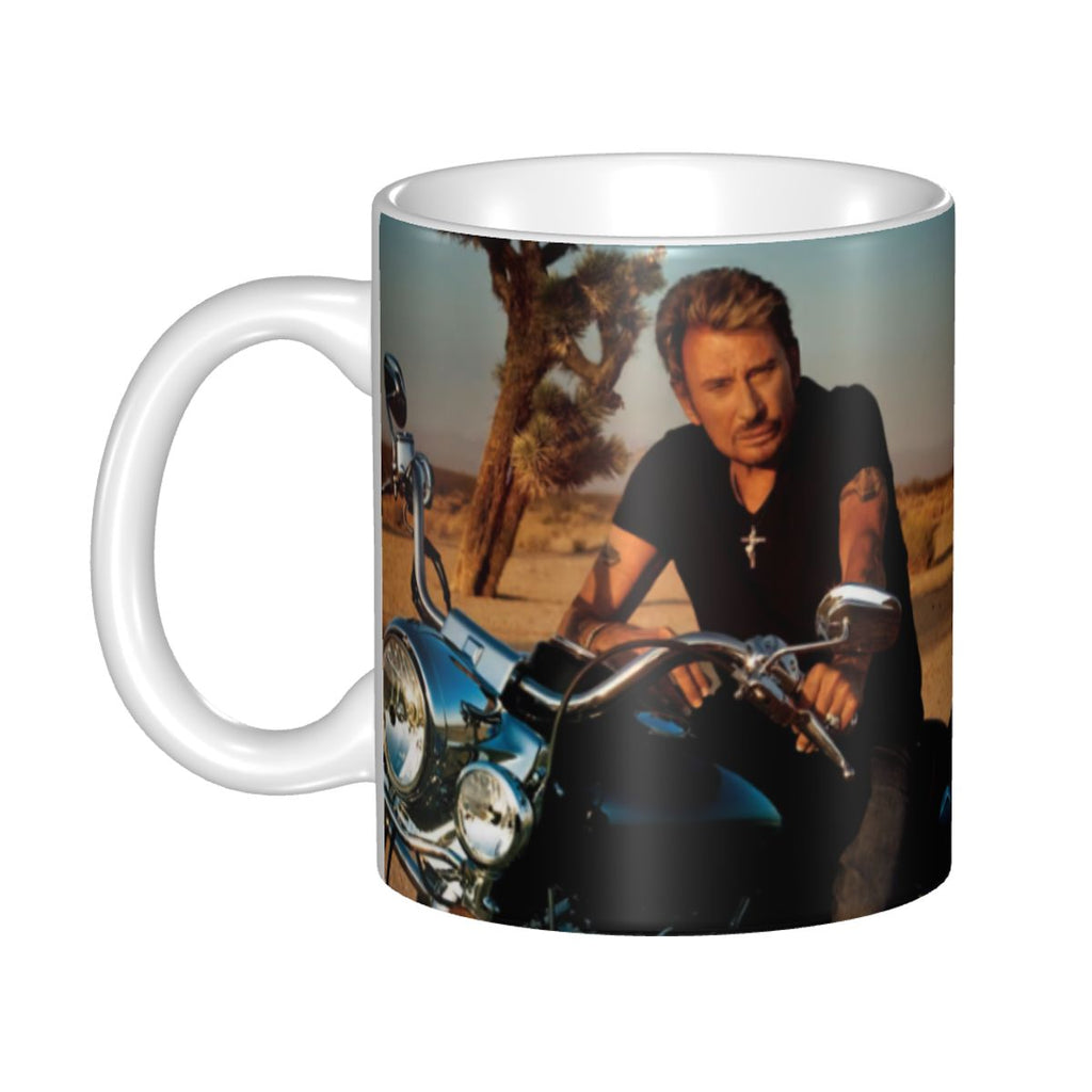 Gravure sur toile Johnny Hallyday agé