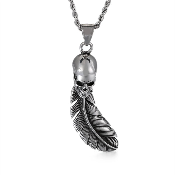 Collier pendentif Johnny Hallyday - Crâne Rebelle
