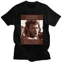 Tee-shirt en coton Johnny Hallyday - Esprit rebelle 9 couleurs