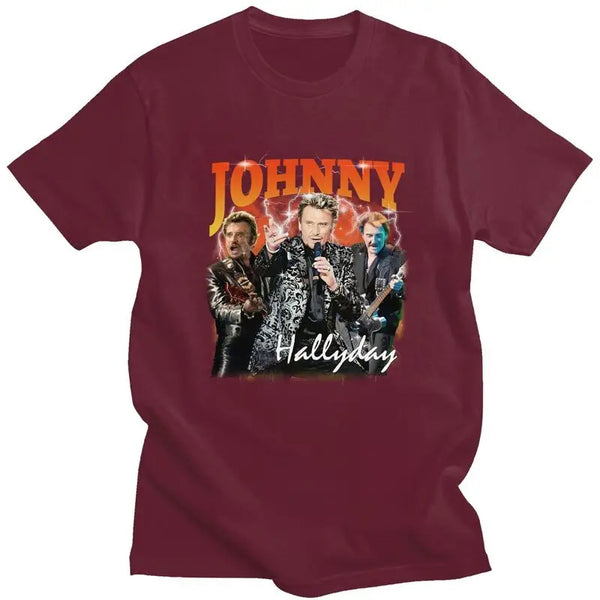 Tee-shirt en coton Johnny Hallyday - Le Boss #2 8 couleurs