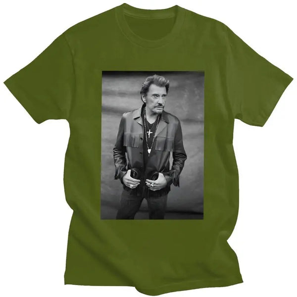Tee-shirt en coton Johnny Hallyday - Le Taulier #1 9 couleurs