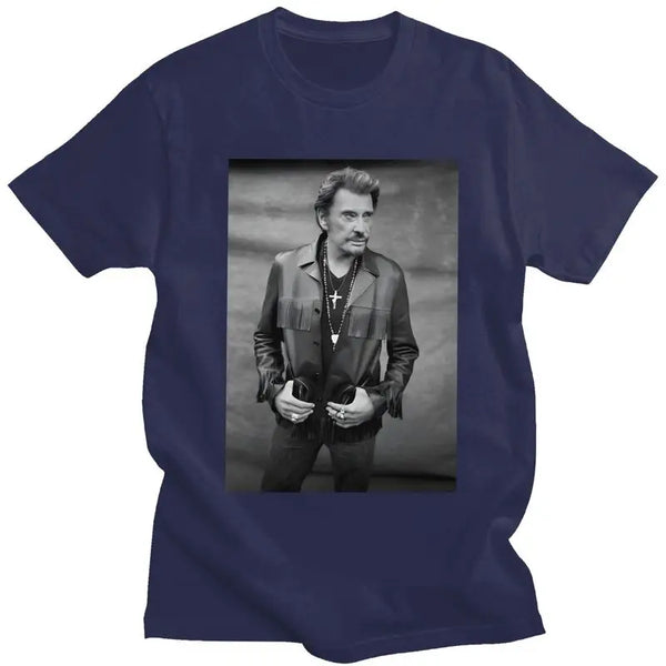 Tee-shirt en coton Johnny Hallyday - Le Taulier #1 9 couleurs