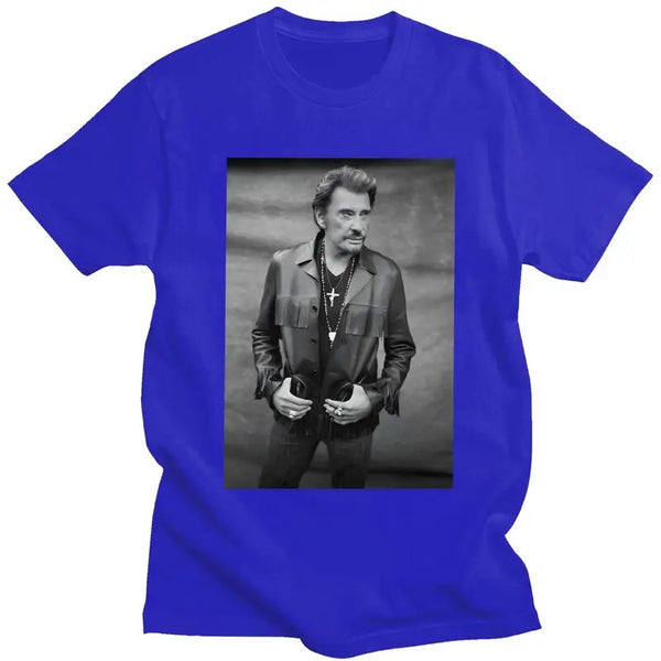 Tee-shirt en coton Johnny Hallyday - Le Taulier #1 9 couleurs
