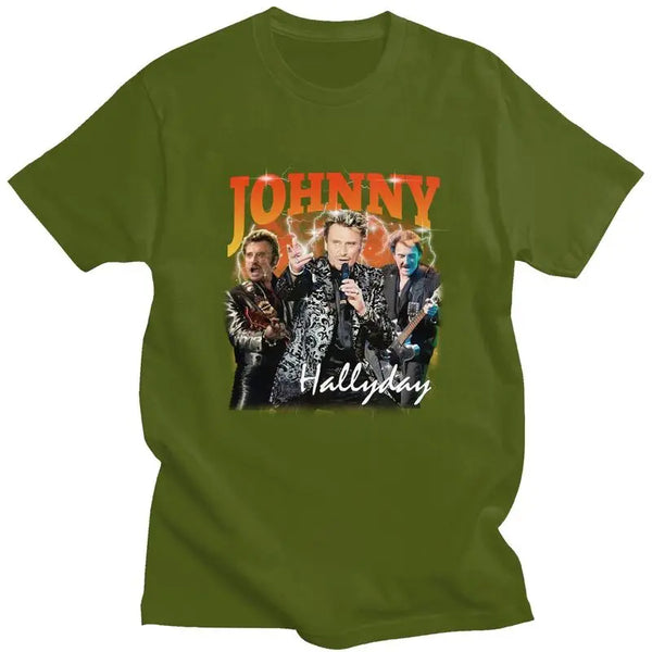 Tee-shirt en coton Johnny Hallyday - Le Boss #2 8 couleurs