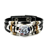 Bracelet en cuir Johnny Hallyday - Photo route 66 12 modèles | Johnny Hallyday Fanclub