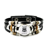 Bracelet en cuir Johnny Hallyday - Photo route 66 12 modèles | Johnny Hallyday Fanclub