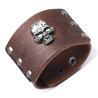 Bracelet en cuir Johnny Hallyday - Tête de mort 3 modèles | Johnny Hallyday Fanclub