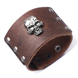 Bracelet en cuir Johnny Hallyday - Tête de mort 3 modèles | Johnny Hallyday Fanclub