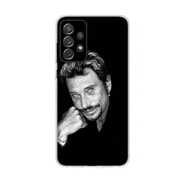 Coque de téléphone Johnny Hallyday Samsung Galaxy A - A01, A6, A7, A8, A9, A10, A11, A20, A21, A30, A30S, A31, A40, A41, A50, A50S, A51, A70, A71 - 4 modèles | Johnny Hallyday Fanclub