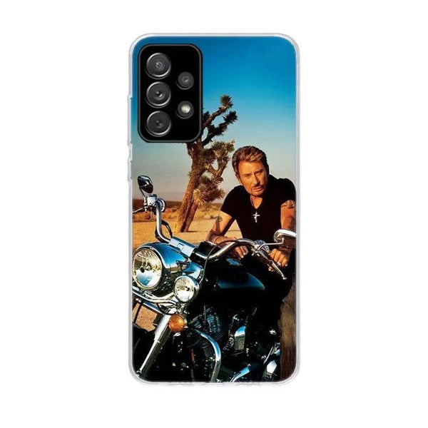 Coque de téléphone Johnny Hallyday Samsung Galaxy A - A01, A6, A7, A8, A9, A10, A11, A20, A21, A30, A30S, A31, A40, A41, A50, A50S, A51, A70, A71 - 4 modèles | Johnny Hallyday Fanclub