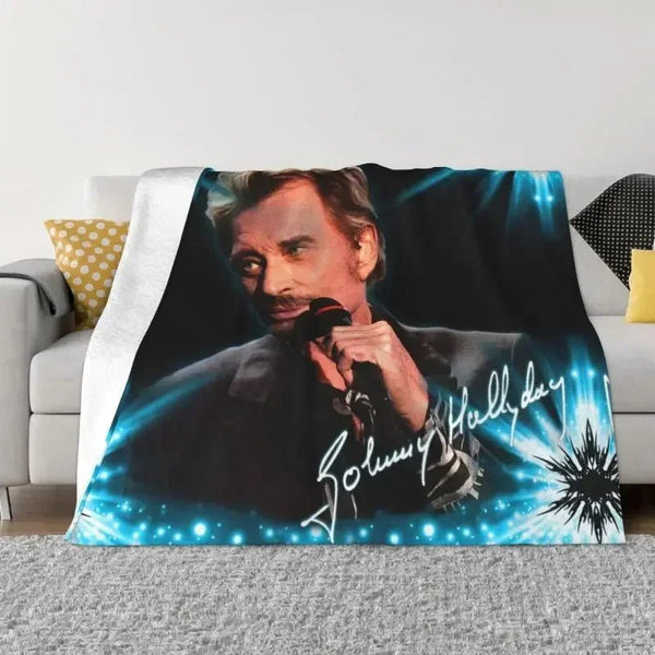 Couverture en flanelle Johnny Hallyday 8 modèles | Johnny Hallyday Fanclub