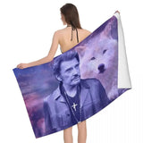 Serviette de bain Johnny Hallyday 18 modèles - 80 cm x 130 cm | Johnny Hallyday Fanclub