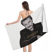 Serviette de bain Johnny Hallyday 18 modèles - 80 cm x 130 cm | Johnny Hallyday Fanclub