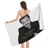 Serviette de bain Johnny Hallyday 18 modèles - 80 cm x 130 cm | Johnny Hallyday Fanclub