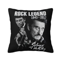 Taie d'oreiller carrée Johnny Hallyday 13 modèles | Johnny Hallyday Fanclub