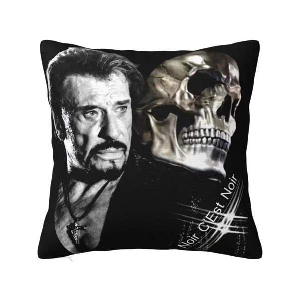 Taie d'oreiller carrée Johnny Hallyday 13 modèles | Johnny Hallyday Fanclub