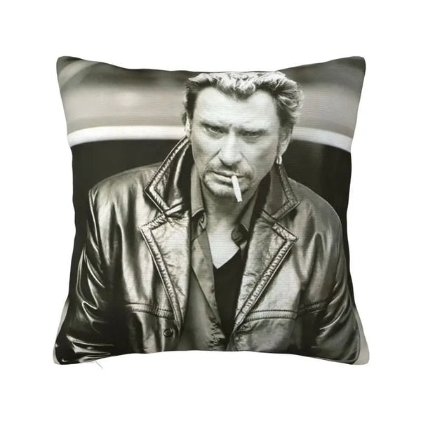 Taie d'oreiller carrée Johnny Hallyday 6 modèles | Johnny Hallyday Fanclub