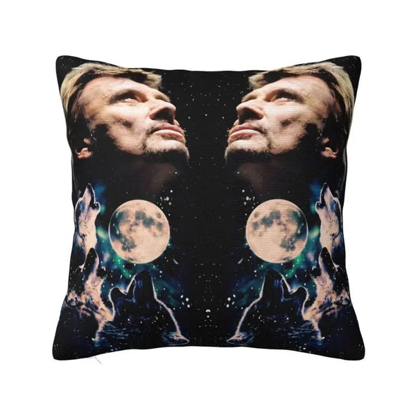 Taie d'oreiller carrée Johnny Hallyday 6 modèles | Johnny Hallyday Fanclub