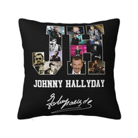 Taie d'oreiller carrée Johnny Hallyday 6 modèles | Johnny Hallyday Fanclub
