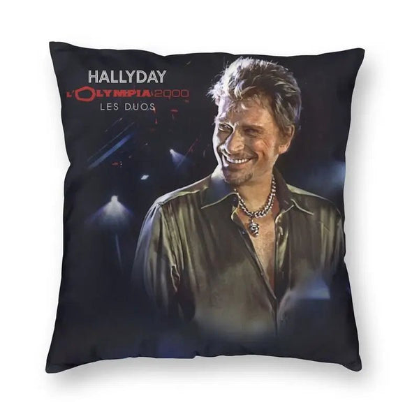Taie d'oreiller carrée Johnny Hallyday 9 modèles | Johnny Hallyday Fanclub