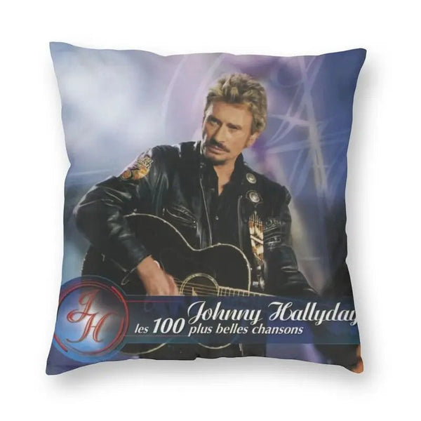 Taie d'oreiller carrée Johnny Hallyday 9 modèles | Johnny Hallyday Fanclub