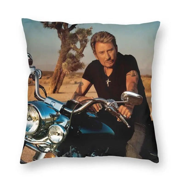 Taie d'oreiller carrée Johnny Hallyday 9 modèles | Johnny Hallyday Fanclub