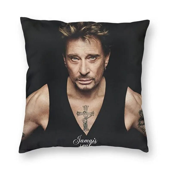 Taie d'oreiller carrée Johnny Hallyday 9 modèles | Johnny Hallyday Fanclub