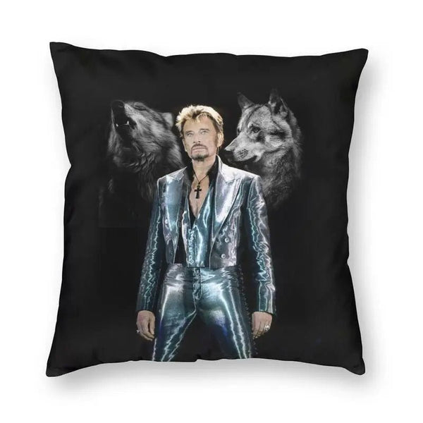 Taie d'oreiller carrée Johnny Hallyday 9 modèles | Johnny Hallyday Fanclub