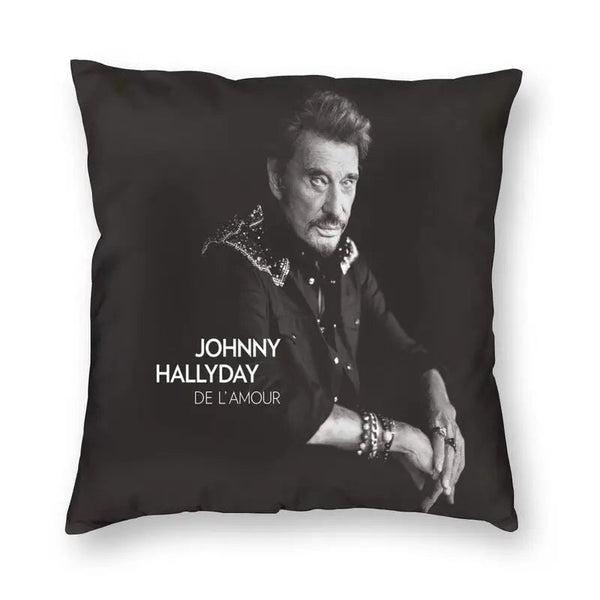 Taie d'oreiller carrée Johnny Hallyday 9 modèles | Johnny Hallyday Fanclub