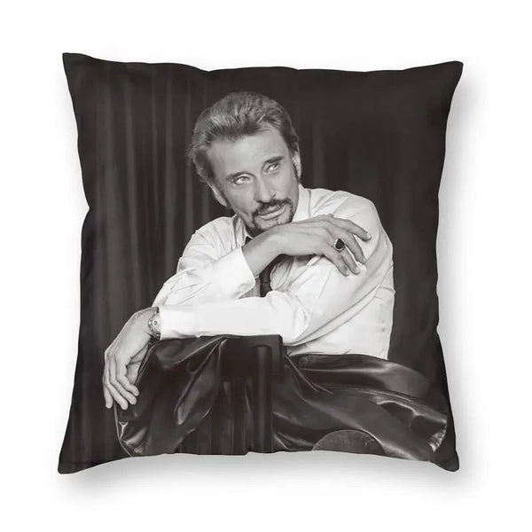 Taie d'oreiller carrée Johnny Hallyday 9 modèles | Johnny Hallyday Fanclub