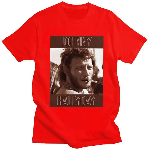 Tee-shirt en coton Johnny Hallyday - Esprit rebelle 9 couleurs | Johnny Hallyday Fanclub