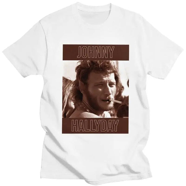 Tee-shirt en coton Johnny Hallyday - Esprit rebelle 9 couleurs | Johnny Hallyday Fanclub