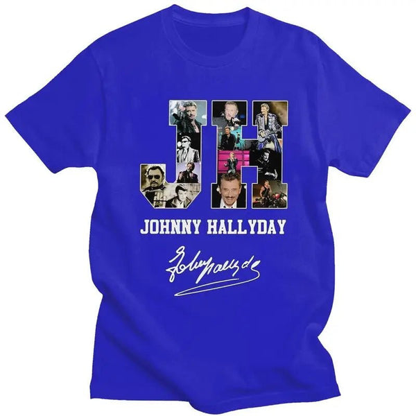 Tee-shirt en coton Johnny Hallyday - JH 7 couleurs | Johnny Hallyday Fanclub