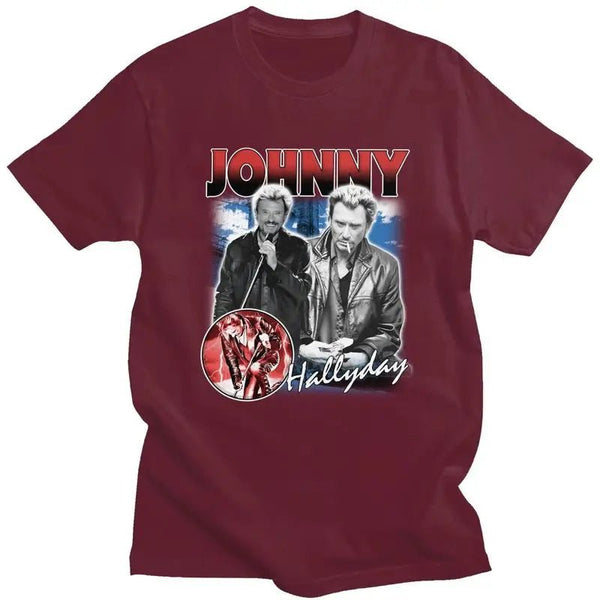 Tee-shirt en coton Johnny Hallyday - Le Boss 1 9 couleurs | Johnny Hallyday Fanclub