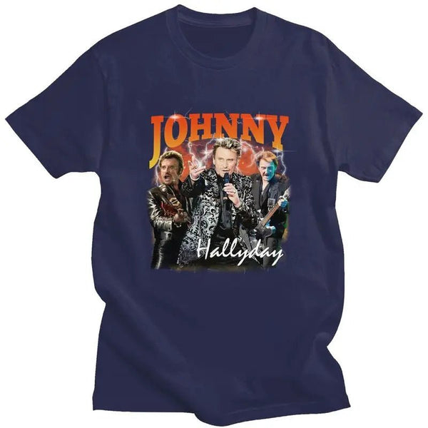 Tee-shirt en coton Johnny Hallyday - Le Boss 2 8 couleurs | Johnny Hallyday Fanclub