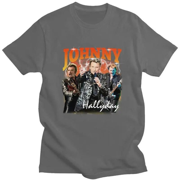 Tee-shirt en coton Johnny Hallyday - Le Boss 2 8 couleurs | Johnny Hallyday Fanclub
