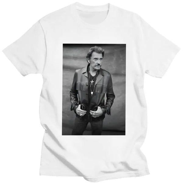 Tee-shirt en coton Johnny Hallyday - Le Taulier 1 9 couleurs | Johnny Hallyday Fanclub