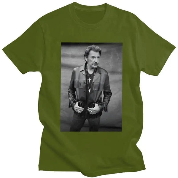 Tee-shirt en coton Johnny Hallyday - Le Taulier 1 9 couleurs | Johnny Hallyday Fanclub