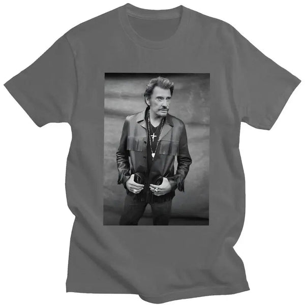 Tee-shirt en coton Johnny Hallyday - Le Taulier 1 9 couleurs | Johnny Hallyday Fanclub