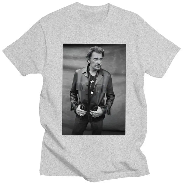Tee-shirt en coton Johnny Hallyday - Le Taulier 1 9 couleurs | Johnny Hallyday Fanclub