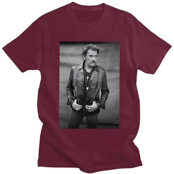 Tee-shirt en coton Johnny Hallyday - Le Taulier 1 9 couleurs | Johnny Hallyday Fanclub