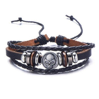 Bracelet en cuir Johnny Hallyday - Crâne | Johnny Hallyday Fanclub