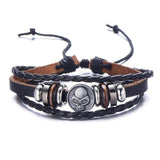 Bracelet en cuir Johnny Hallyday - Crâne | Johnny Hallyday Fanclub