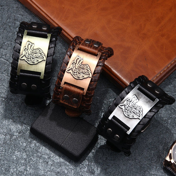 Bracelet en cuir Johnny Hallyday - Loup 3 modèles | Johnny Hallyday Fanclub