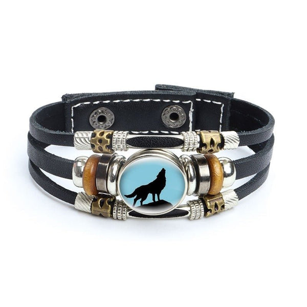 Bracelet en cuir Johnny Hallyday - Photo loup 27 modèles | Johnny Hallyday Fanclub
