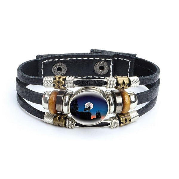 Bracelet en cuir Johnny Hallyday - Photo loup 27 modèles | Johnny Hallyday Fanclub